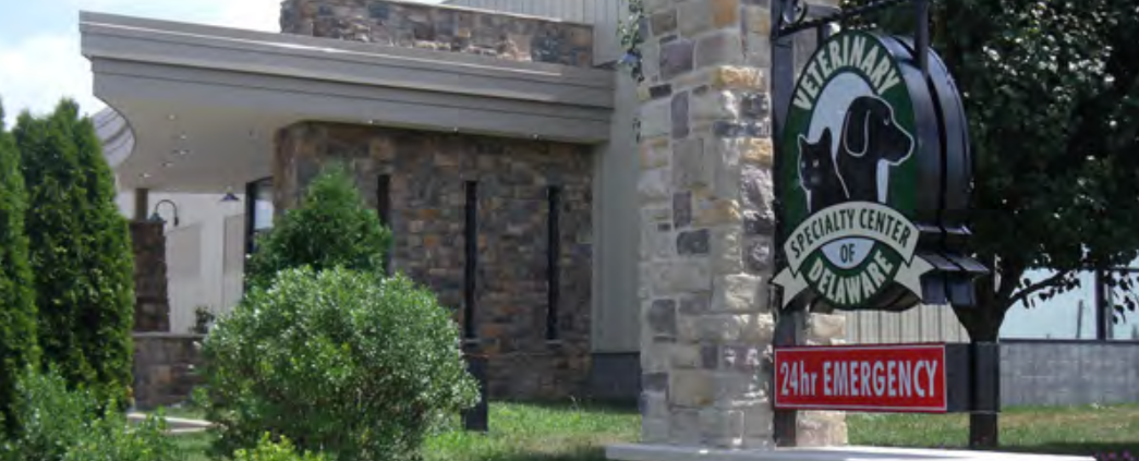 A picture of the exterior of the Veterinary Specialty Center