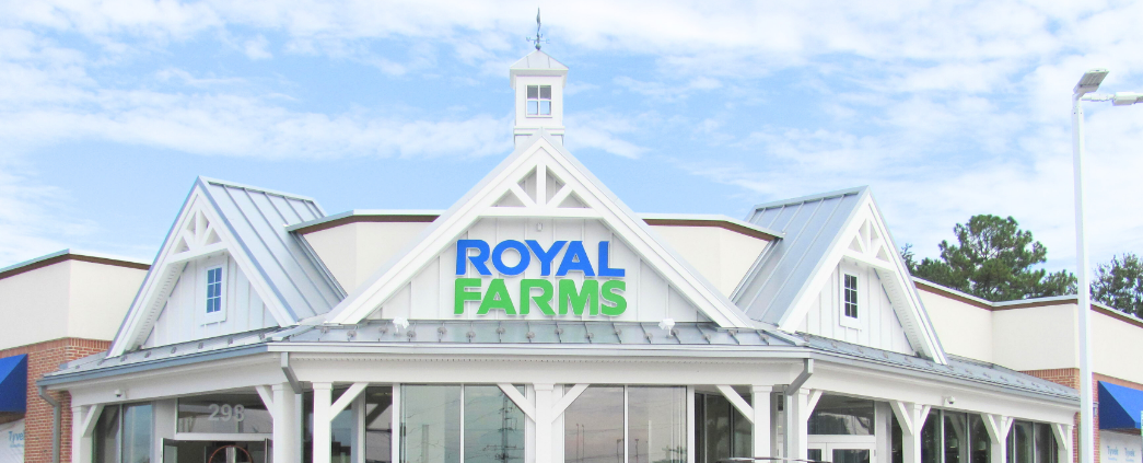 An exterior picture of a Royal Farms