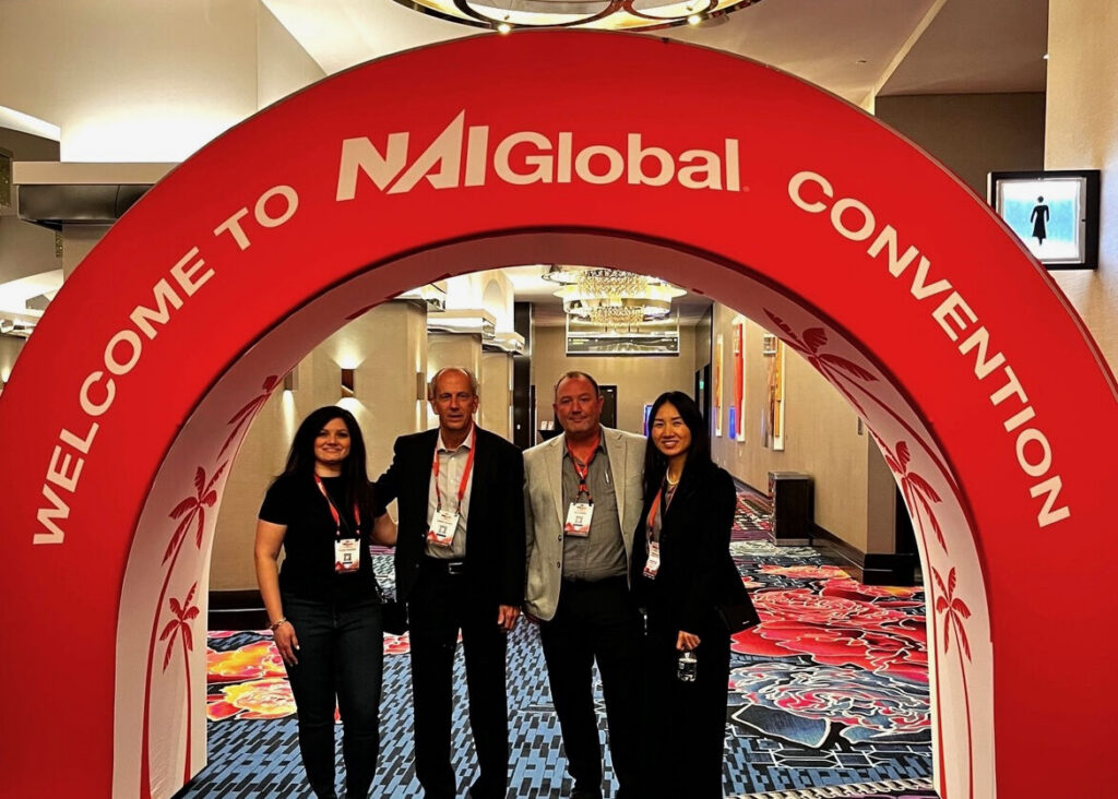 Members of NAI Emory Hill standing together at the NAI Global Conference 2026 in Las Vegas, Nevada.