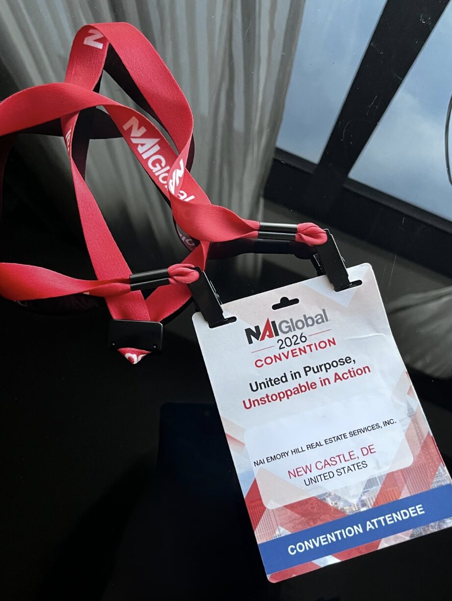 A picture of a member attendee badge at the NAI Global Conference 2026 in Las Vegas, Nevada.