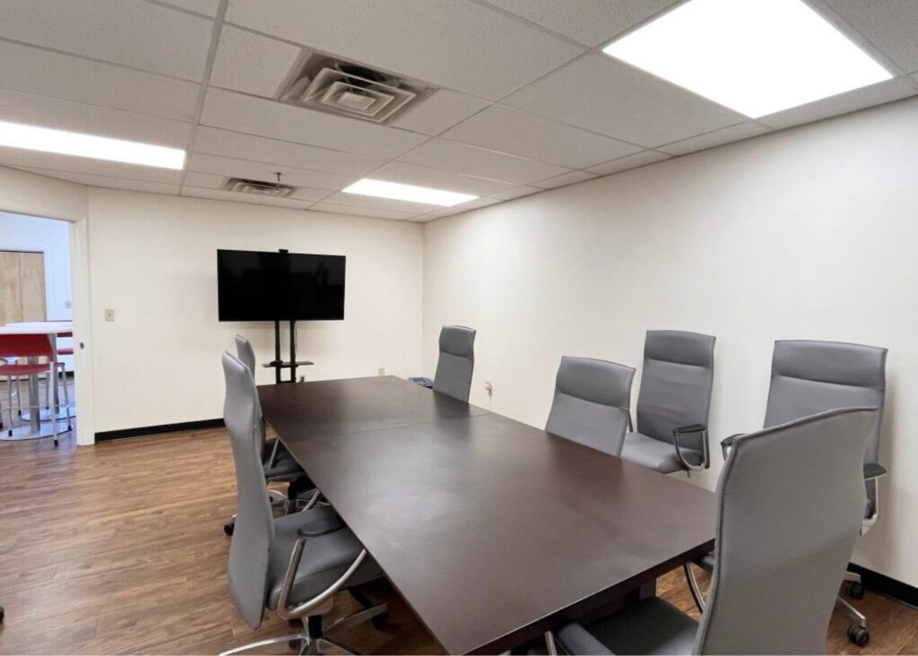 A picture of the conference room at Allmark Door.