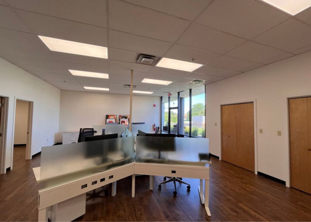 A picture of workstations at Allmark Door