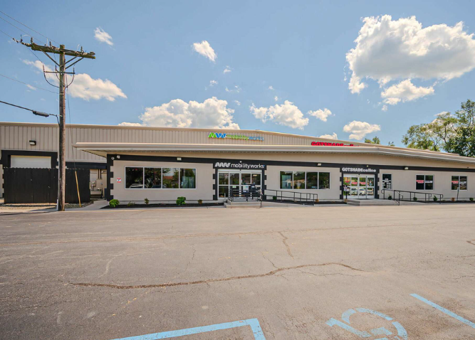 An exterior photo of the 2020 Firedancer Building showing MobilityWorks