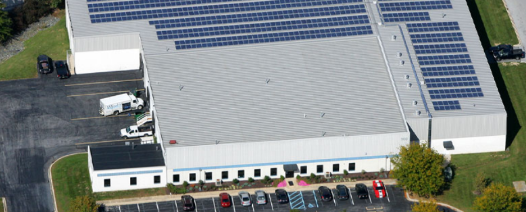 An aerial photo of the Ultrachem industrial building