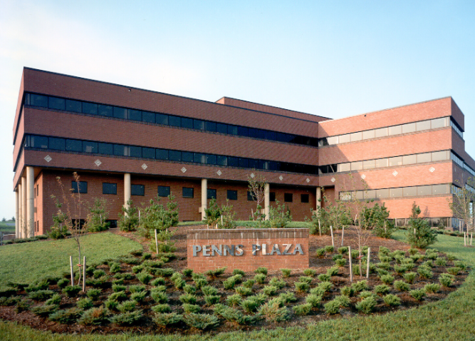 A picture of the exterior of the building Penns Plaza