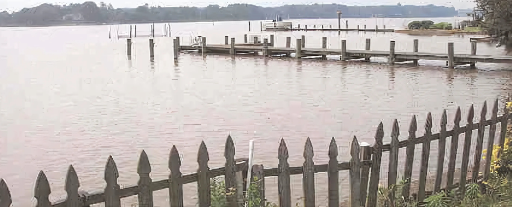A photo of the water near the Water Street condominiums
