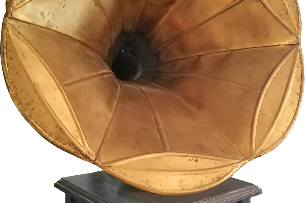 A picture of a gramophone.