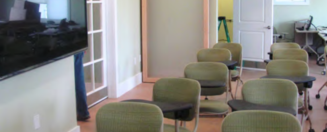 A photo of the classroom in the Energy House.