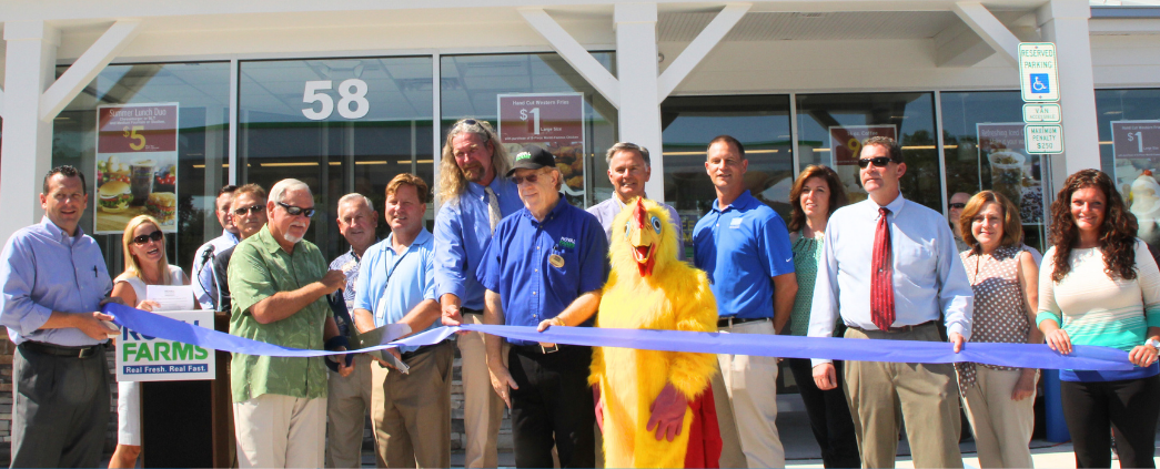 A ribbon-cutting ceremony of Royal Farms
