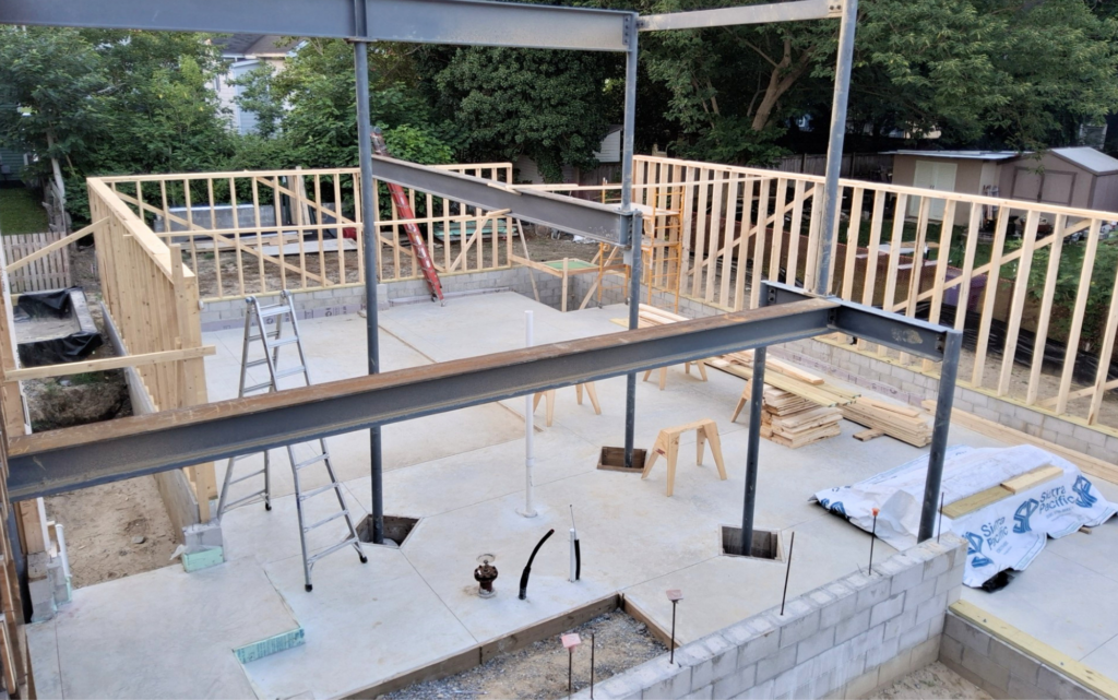 A picture of the construction at the Academy Arts Museum Annex