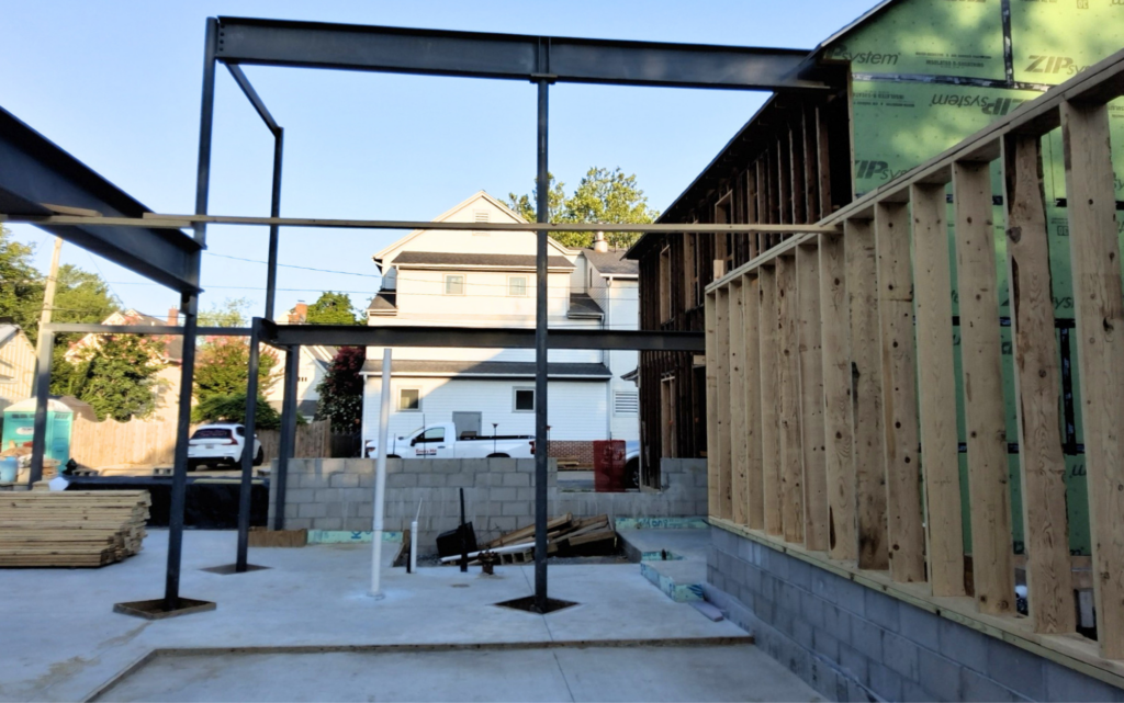 A picture of the construction at the Academy Arts Museum Annex
