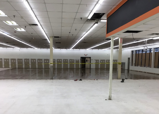 An interior picture of renovations in progress of the Goodwill Aston store
