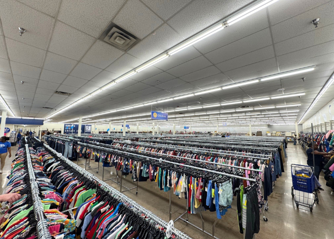 An interior picture of the renovated Goodwill Aston store