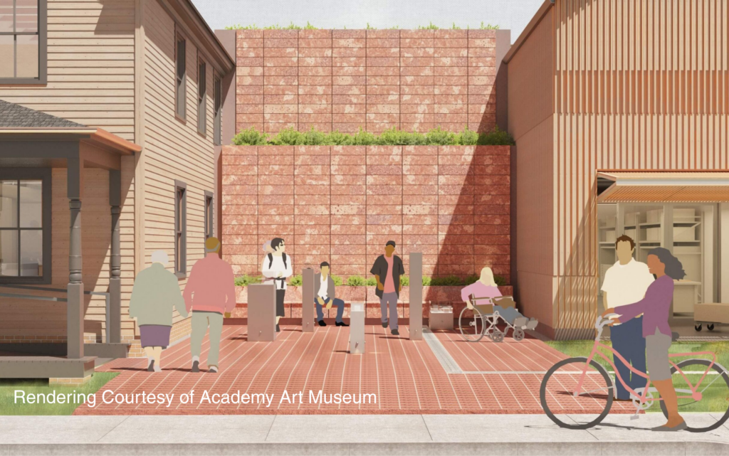 A rendering of the Academy Arts Museum Annex