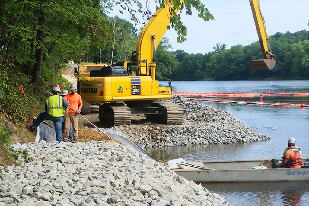 An image of a worksite with Sanborn, Head & Associates workers.
