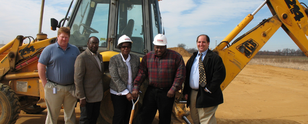 A picture of various members of the construction team at the Levels Business Park groundbreaking ceremony.