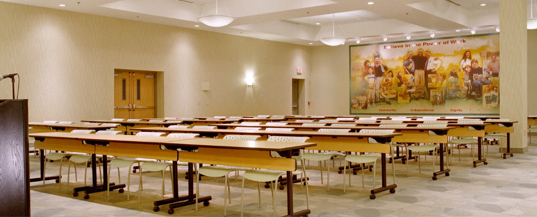 A picture of a classroom at the Goodwill of Delaware & Delaware County HQ
