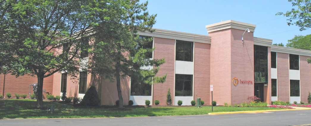 An exterior photo of the Invista building
