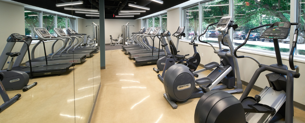 An interior photo of the fitness sponsor at Little Falls