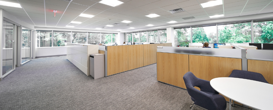 An interior office photo at Little Falls