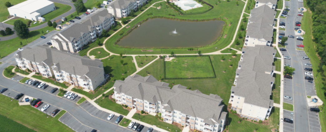 An areal photo of Leander Lakes