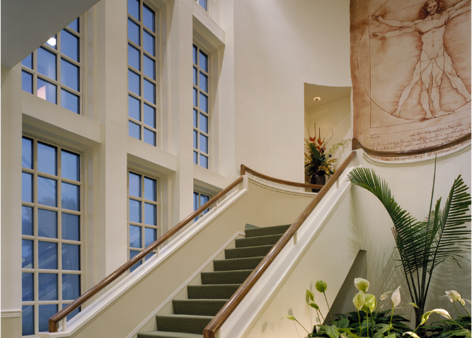 A picture of the interior of the Neurosciences Pavilion