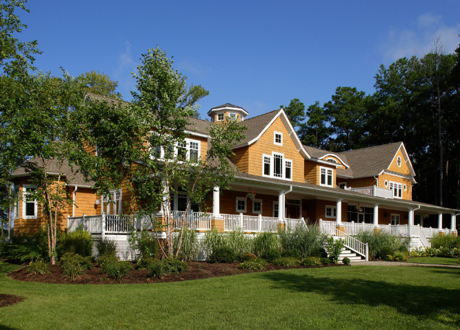 An exterior photo of the Chesapeake home