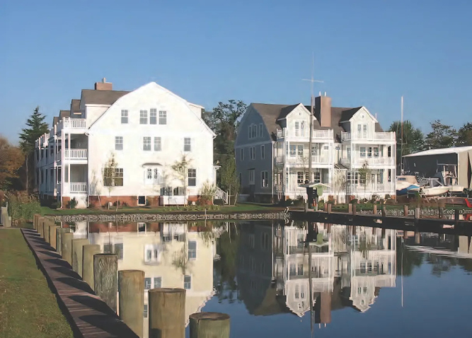 A photo of the exterior of the condominiums