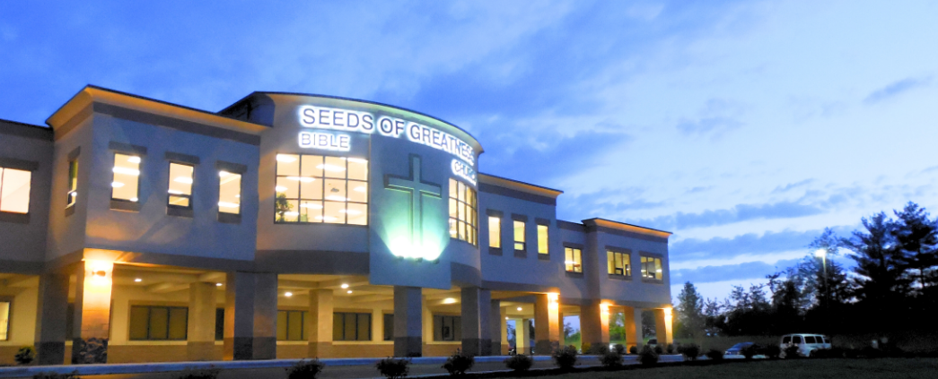 An evening exterior pictures of Seeds of Greatness Bible Church