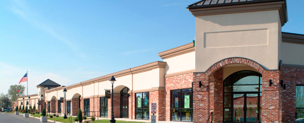 An exterior photo of The Shoppes of New Castle