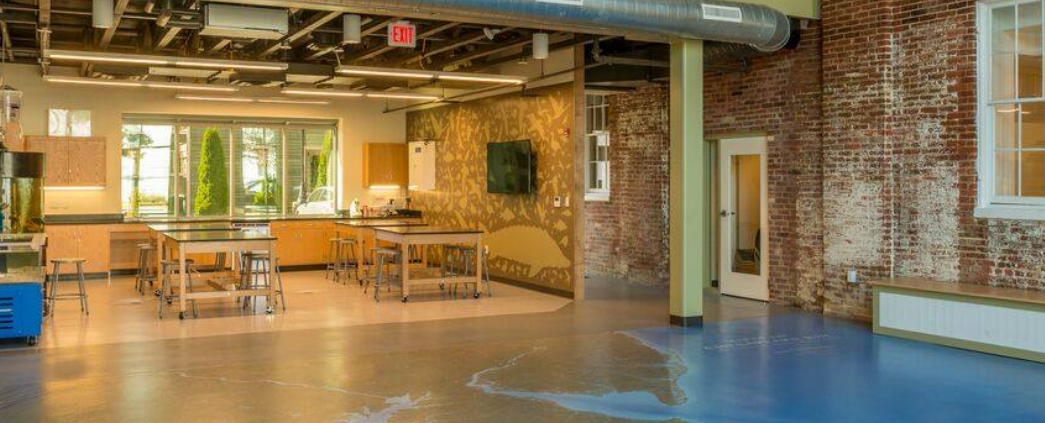 An interior photo of a classroom at the Sultana Education Foundation
