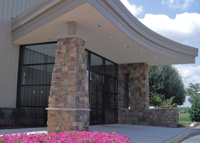  A photo of the exterior entrance at the Veterinary Specialty Center
