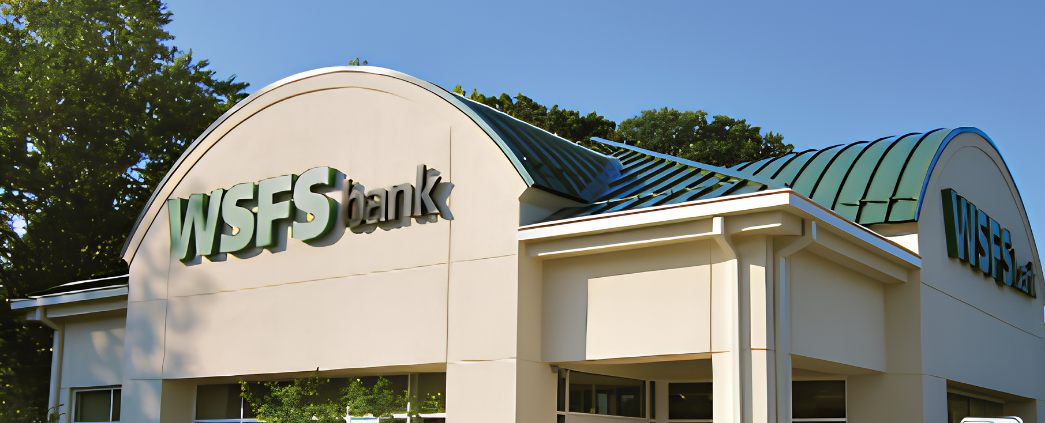 An exterior picture of a WSFS Bank branch.