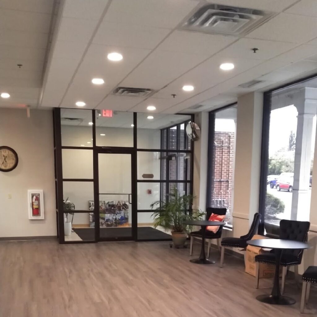 An interior lobby picture.